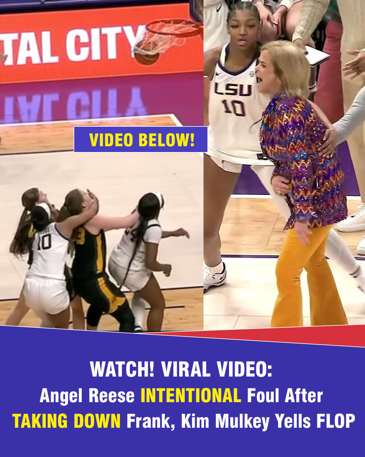Watch! Viral Video: Angel Reese INTENTIONAL Foul After TAKING DOWN