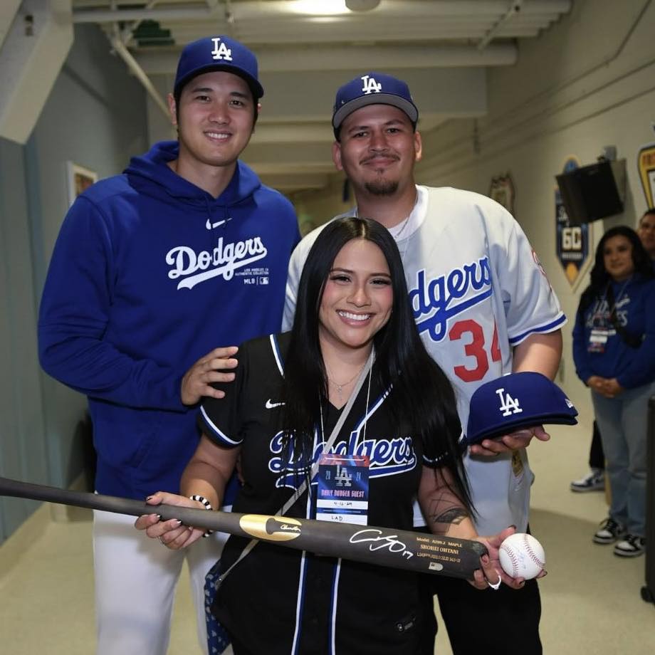 Last week Ambar Roman caught Shohei Ohtani’s first home run as a Dodger ...