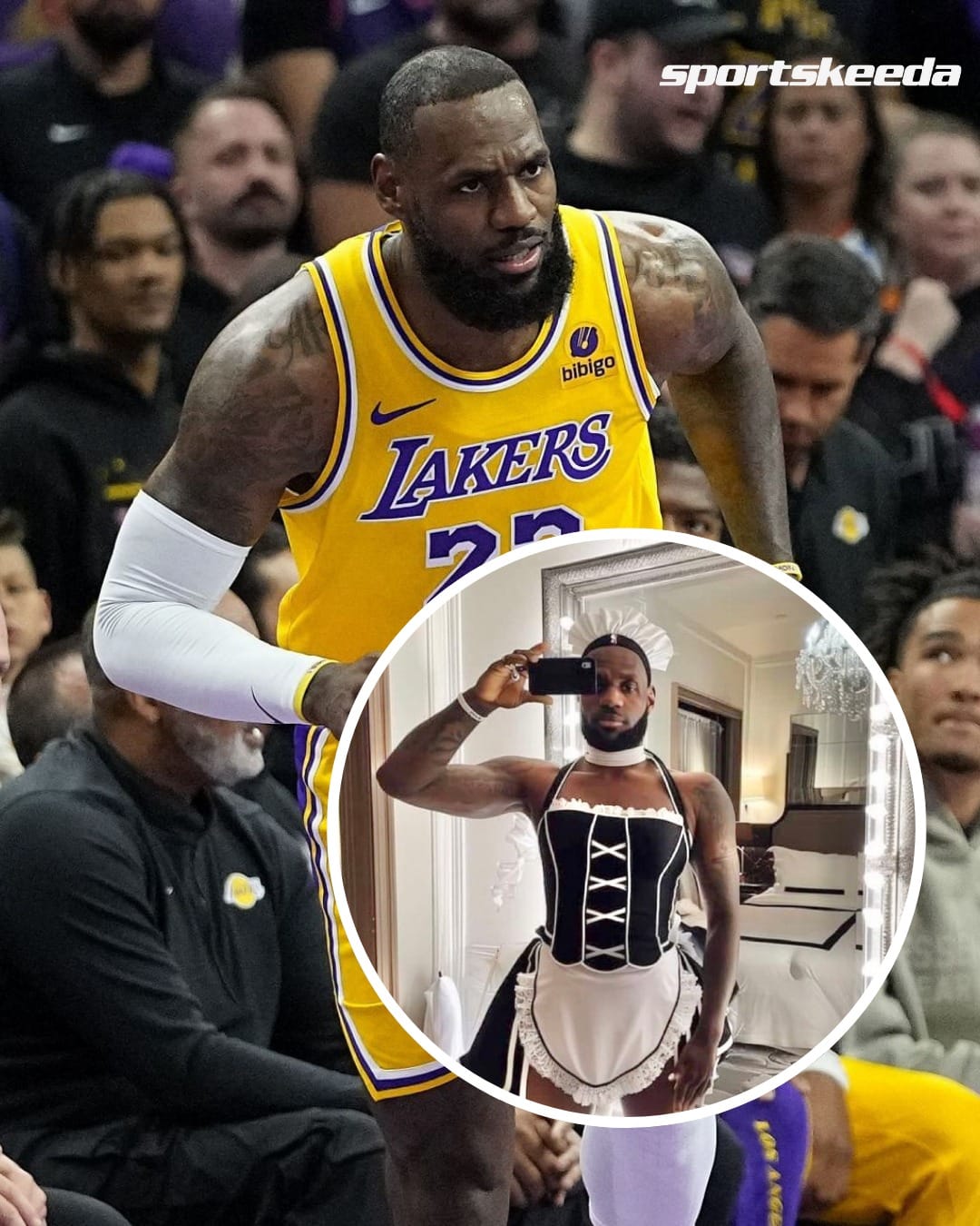 Fact Check: Did LeBron James really don maid cosplay on IG? Debunking ...