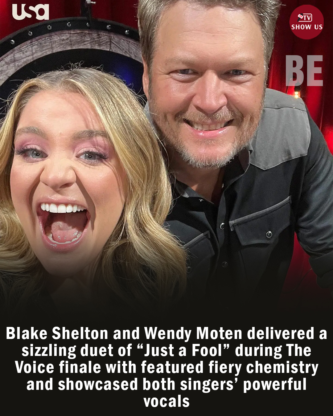 Blake Shelton and Wendy Moten delivered a sizzling duet of “Just a Fool