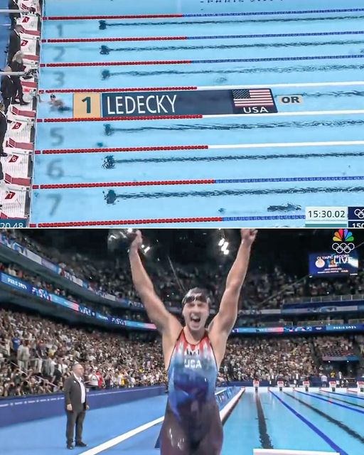 Katie Ledecky dominates 1500m, becoming first female swimmer to win