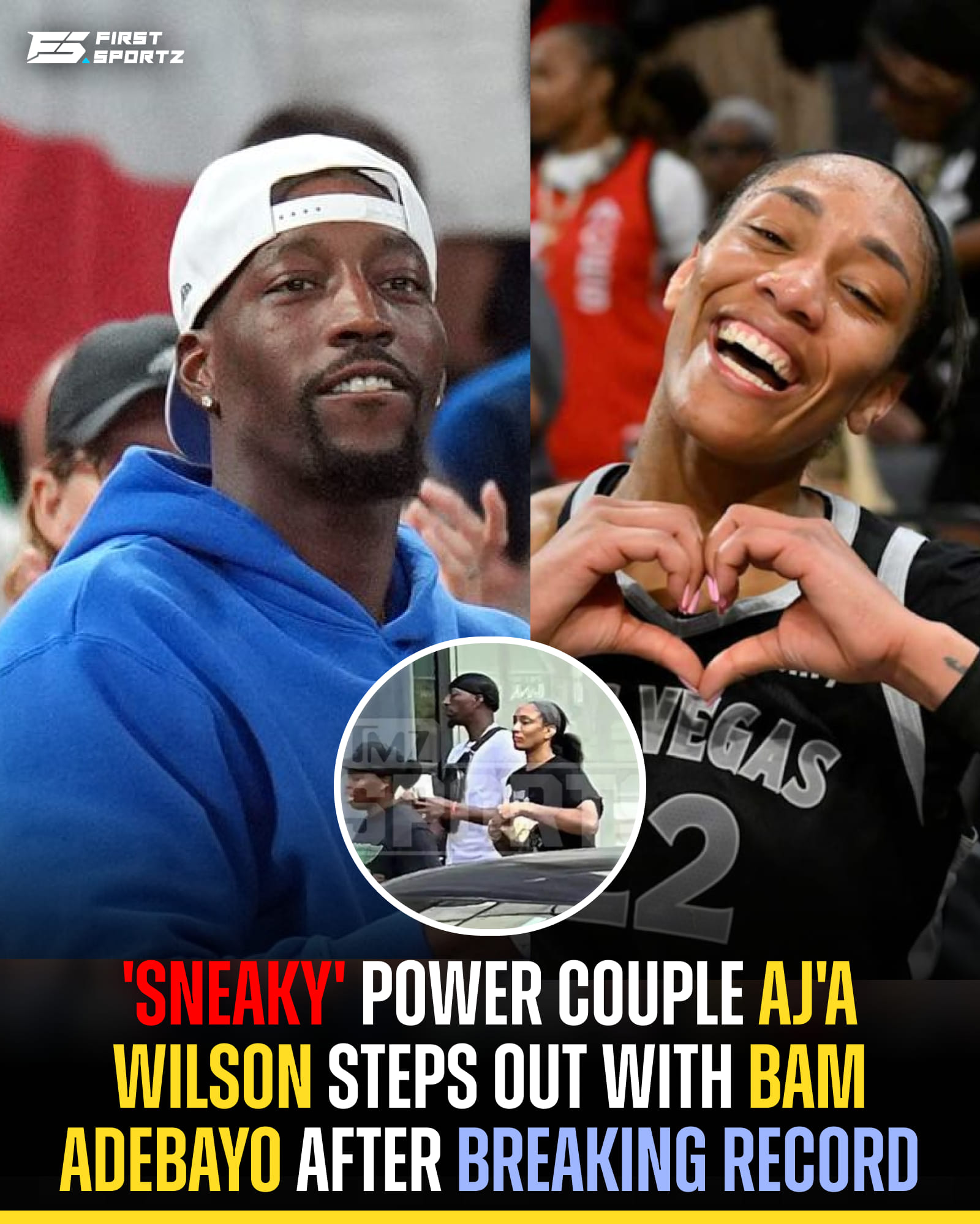 ‘Sneaky’ power couple Bam Adebayo and A’ja Wilson SPOTTED after record